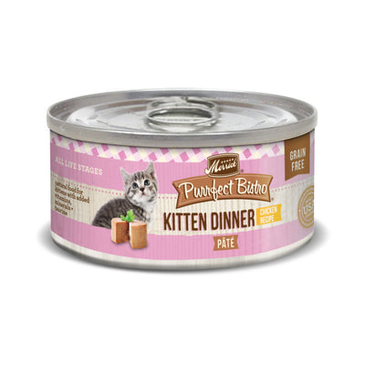 Merrick Purrfect Bistro Kitten Dinner Grain Free Wet Cat Food Chicken Recipe Pate