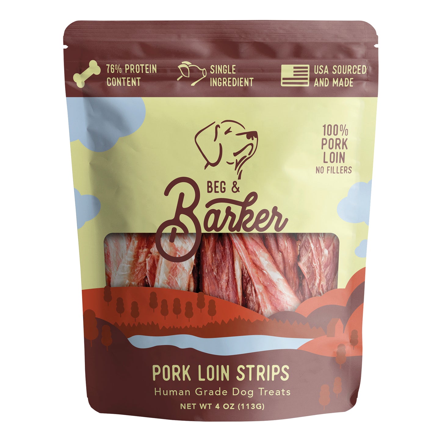 Beg & Barker Pork Loin Strips, Dog Treat