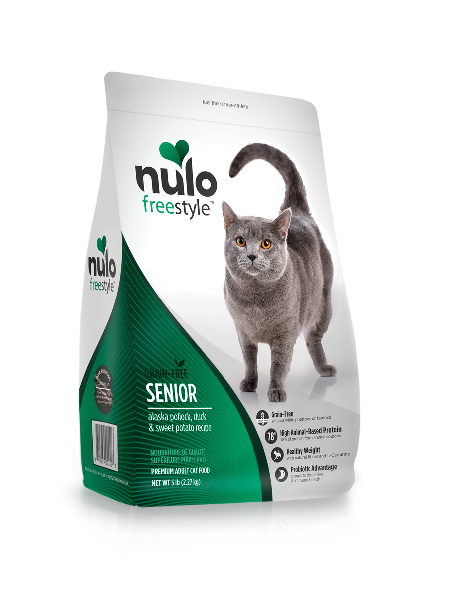 Nulo Freestyle Senior Cat Alaskan Pollock, Duck, and Sweet Potato Recipe, Dry Cat Food