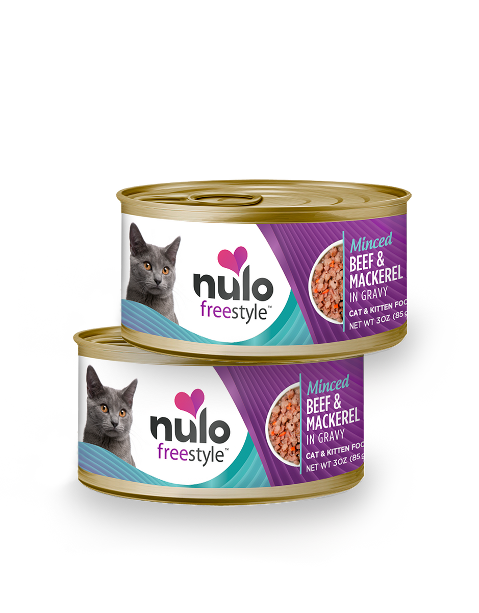 Nulo Freestyle Minced Beef & Mackerel In Gravy Recipe 3-oz, Wet Cat Food, Case Of 24