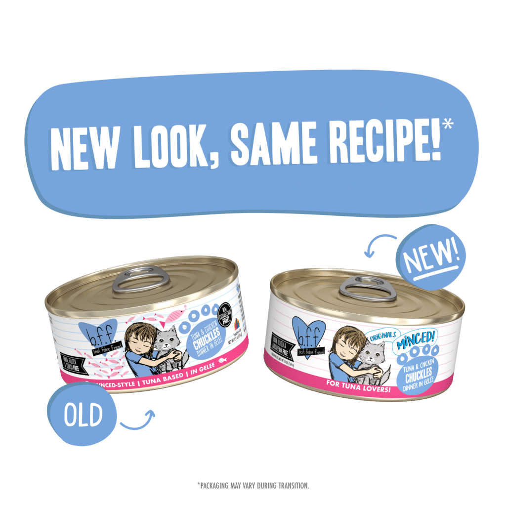 Weruva BFF Original Minced! Tuna And Chicken Chuckles, Tuna and Chicken Dinner In Gelee