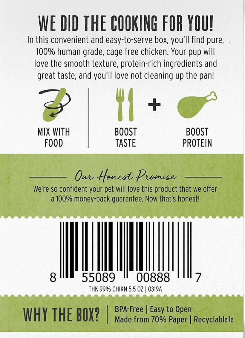 The Honest Kitchen Meal Booster 99% Chicken 5.5-oz, Dog Food Topper