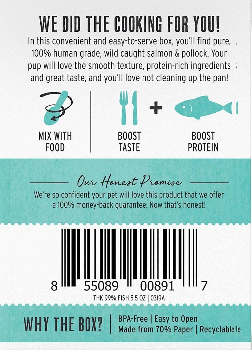 The Honest Kitchen Meal Booster 99% Wild Caught Salmon & Pollock 5.5-oz, Dog Food Topper