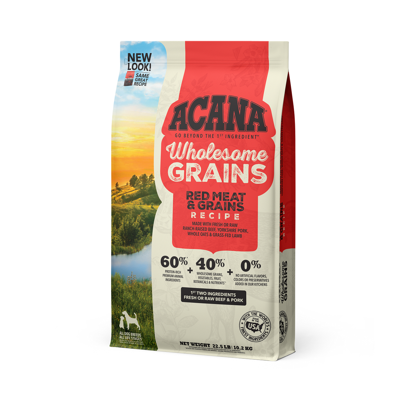 Acana Wholesome Grains Red Meat Recipe, Dry Dog Food