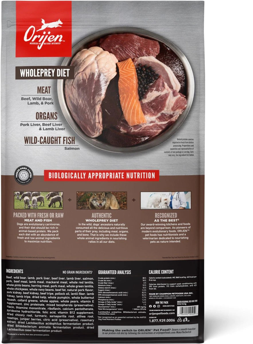 Orijen Grain Free Regional Red Dry Dog Food