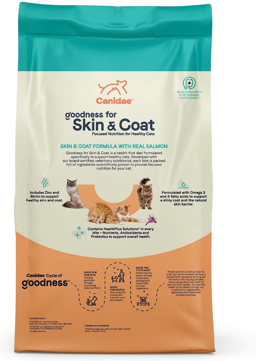 CANIDAE® Goodness Skin & Coat Formula with Real Salmon 5-lb, Dry Cat Food