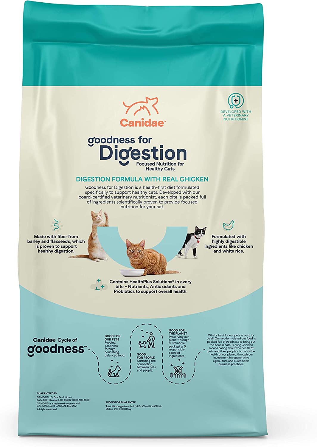 CANIDAE® Goodness Digestion Formula with Real Chicken 5-lb, Dry Cat Food