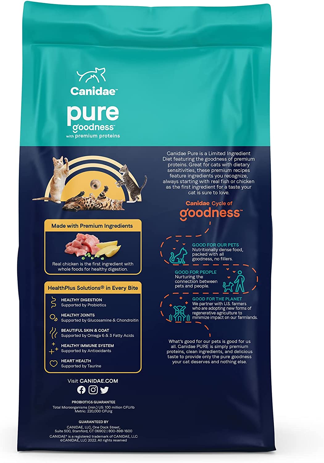CANIDAE® PURE Dry Cat Food: Grain Free Chicken Recipe, 5-lb Bag