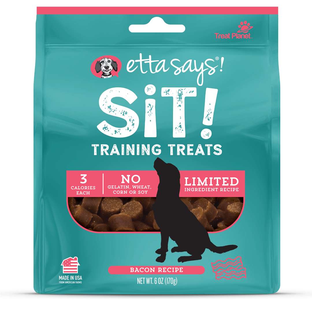 Etta Says! Sit! Training Treat, Bacon Recipe, 6-oz Bag