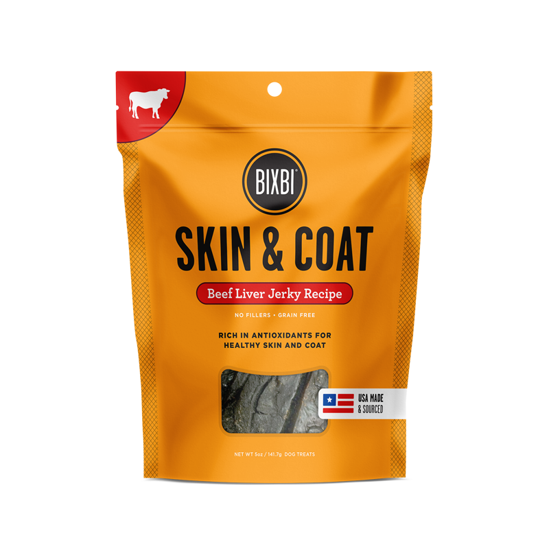 Bixbi Skin And Coat Beef Liver Recipe 5-oz, Dog Treat