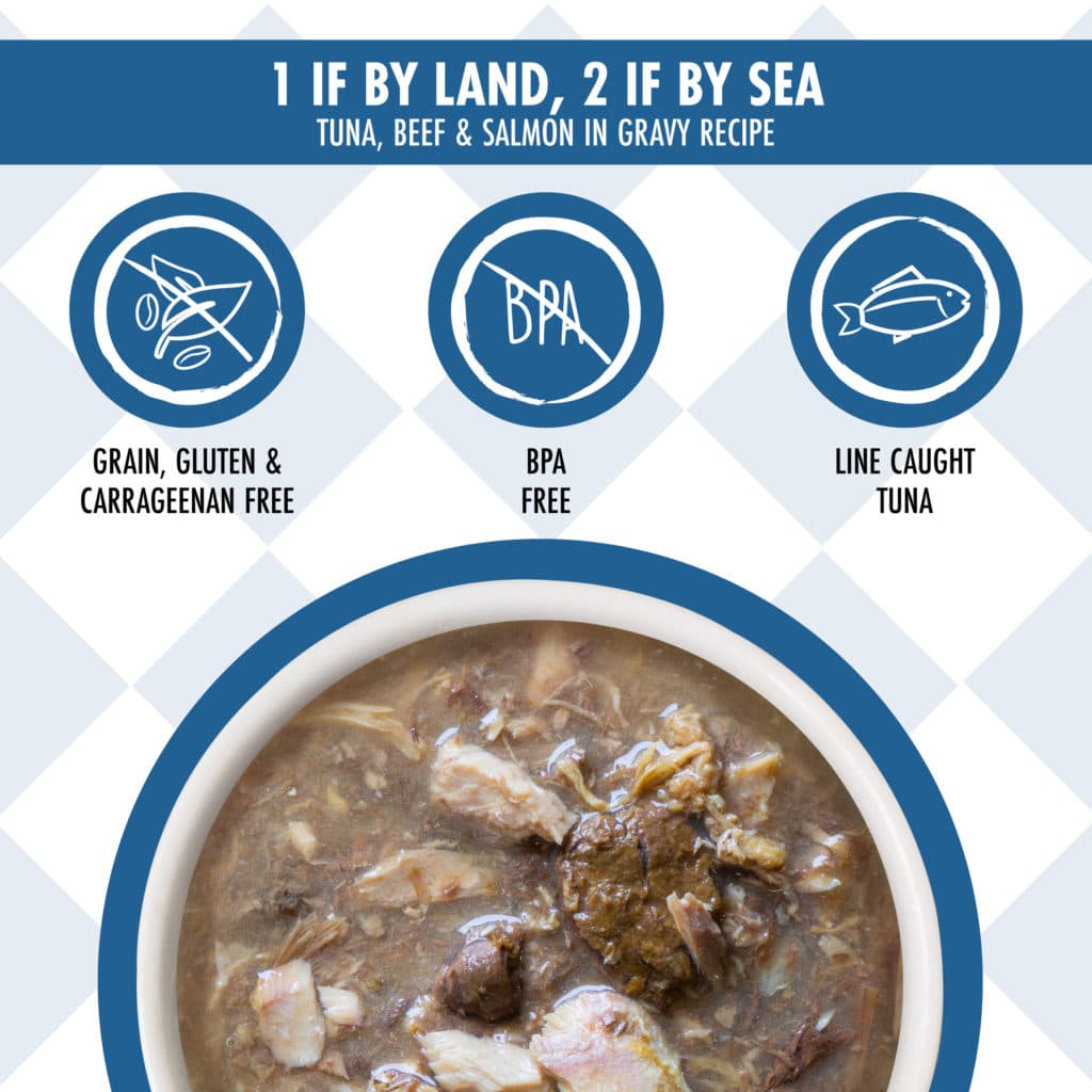 Cats In The Kitchen 1 If By Land, 2 If By Sea 3-oz Pouch, Wet Cat Food