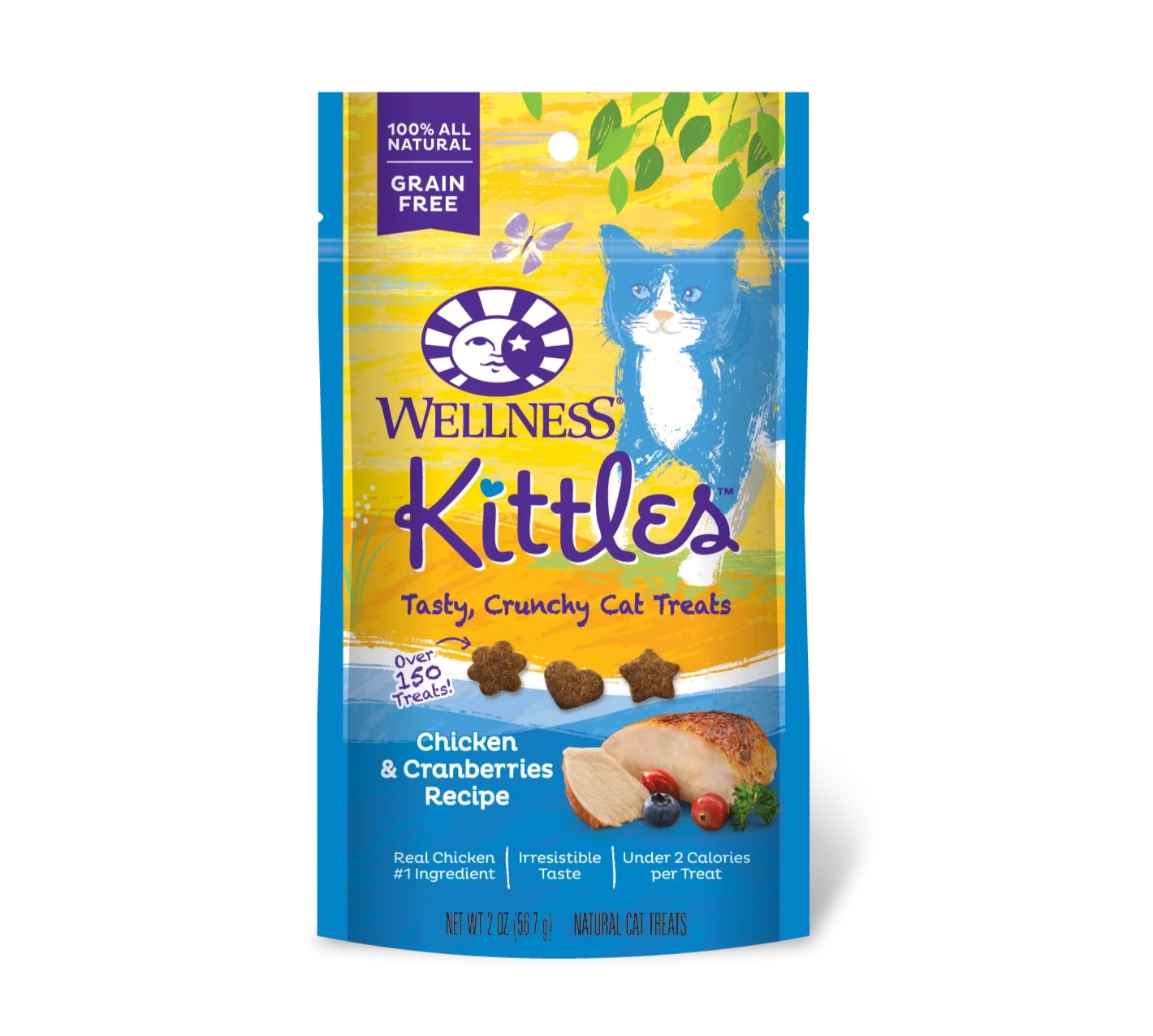 Wellness Kittles™ Chicken & Cranberries Recipe 2-oz, Cat Treat