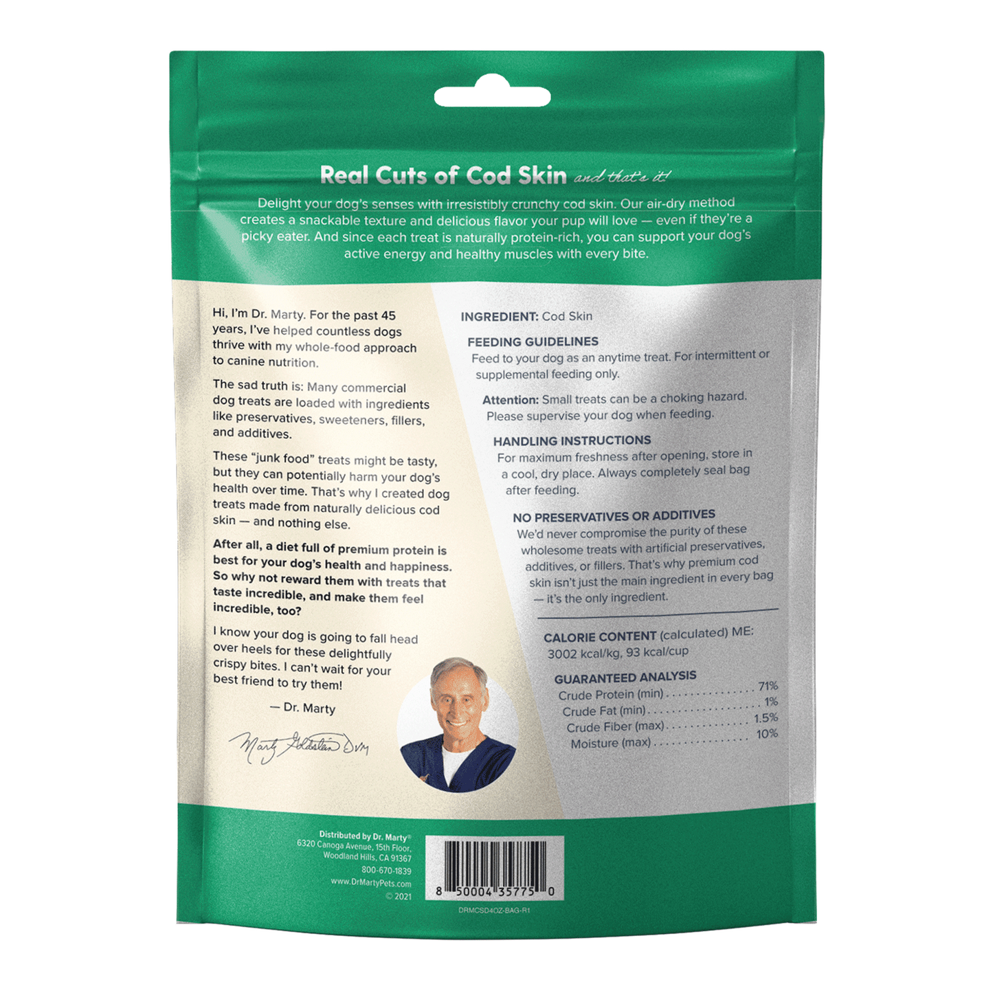 Dr. Marty Cod Crispies 4-oz, Dog Treat