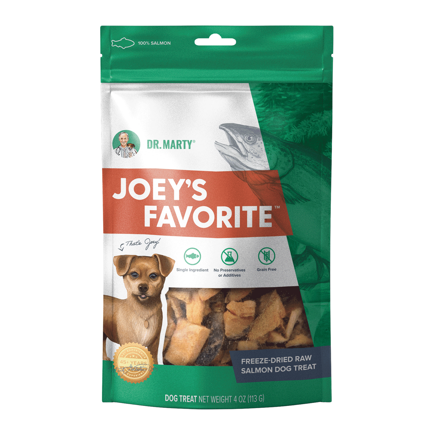 Dr. Marty Joey's Favorite Salmon 4-oz, Dog Treat