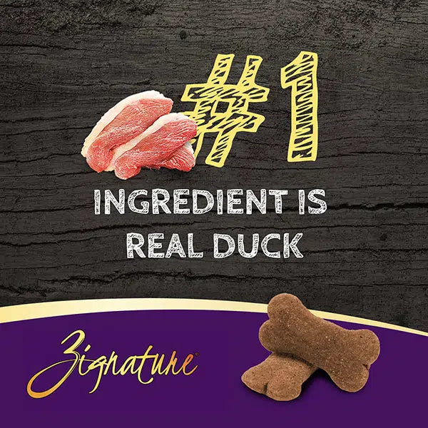 Zignature Ziggy Bar Biscuits Duck Recipe 12-oz, Dog Treat