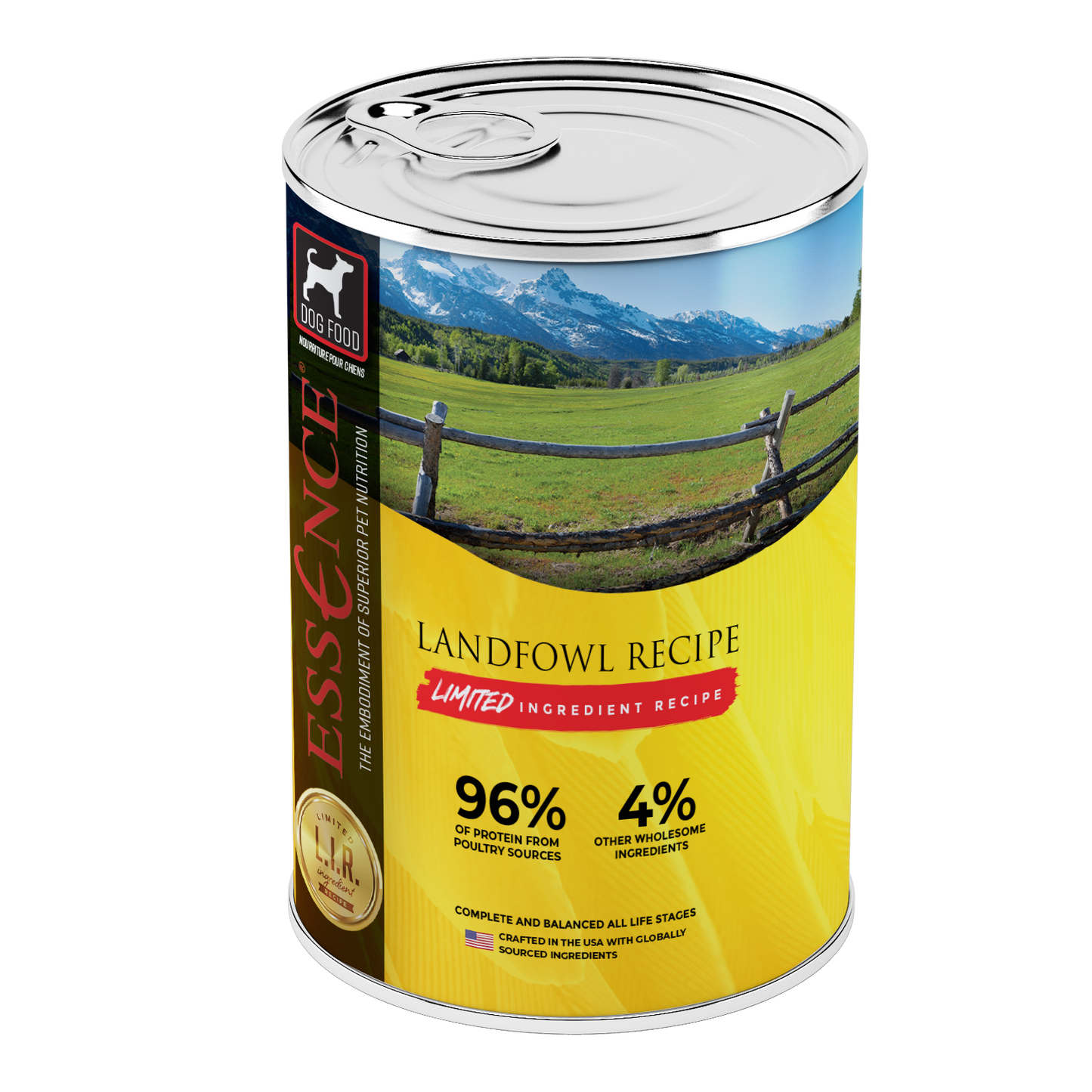 Essence LIR Landfowl Wet Dog Food Recipe, 13-oz Case of 12