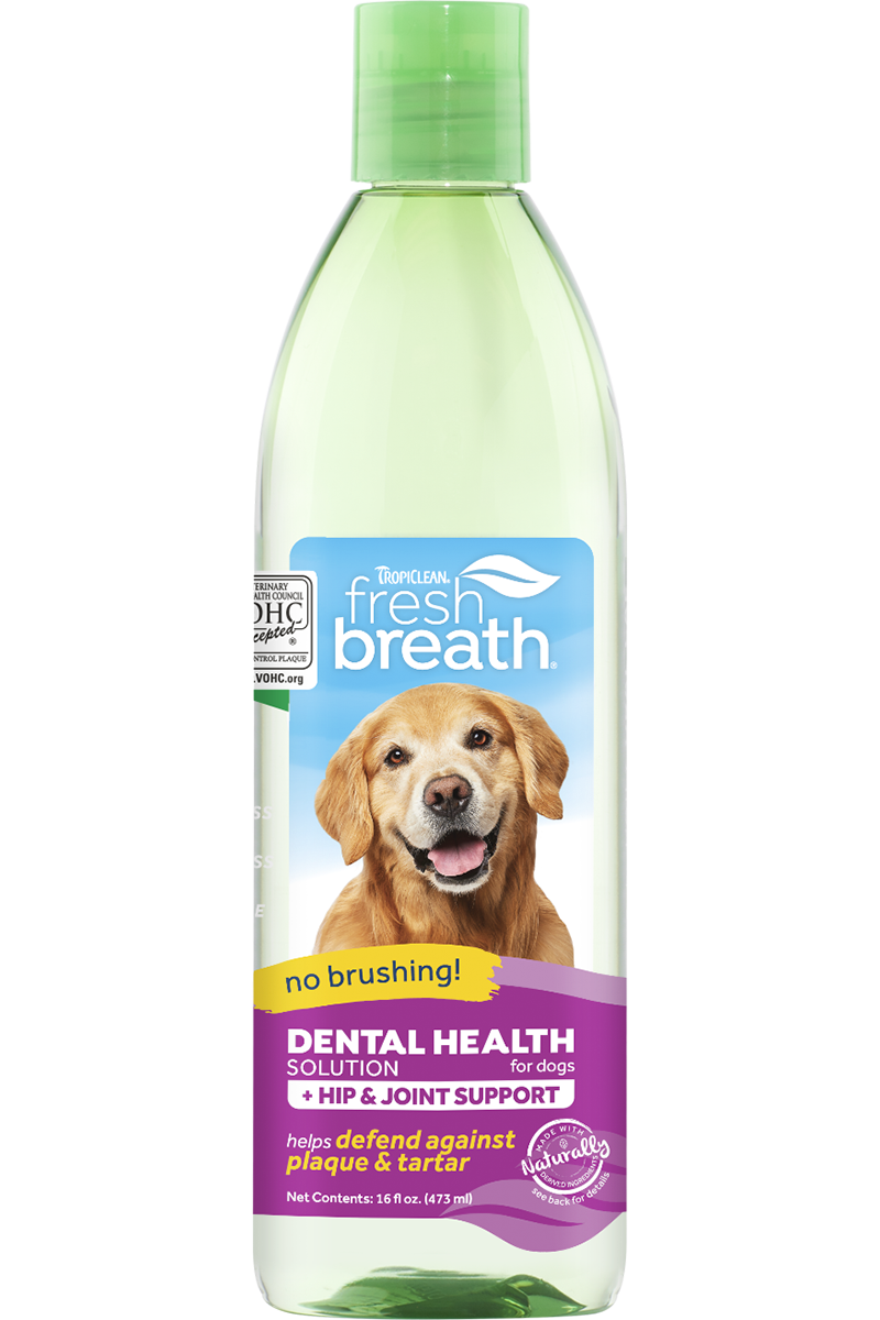 Tropiclean Fresh Breath Dental Health Solutions Plus Hip And Joints, Water Additive For Dogs