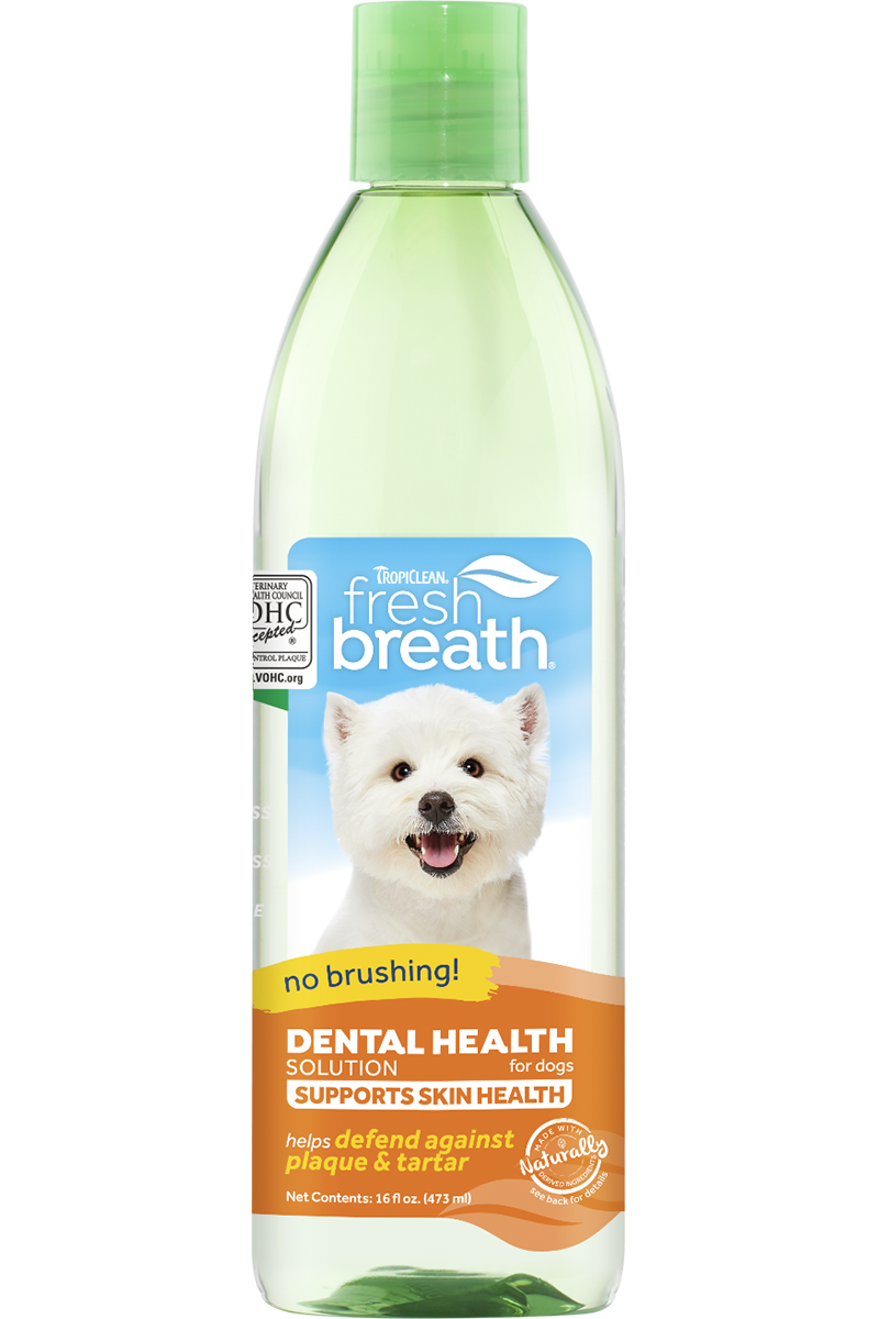 Tropiclean Fresh Breath Dental Health Solution Supports Skin Health, Water Additive For Dogs