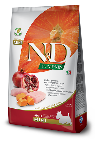 Farmina N&D Pumpkin Grain Free Adult Chicken & Pomegranate Mini Dry Dog Food