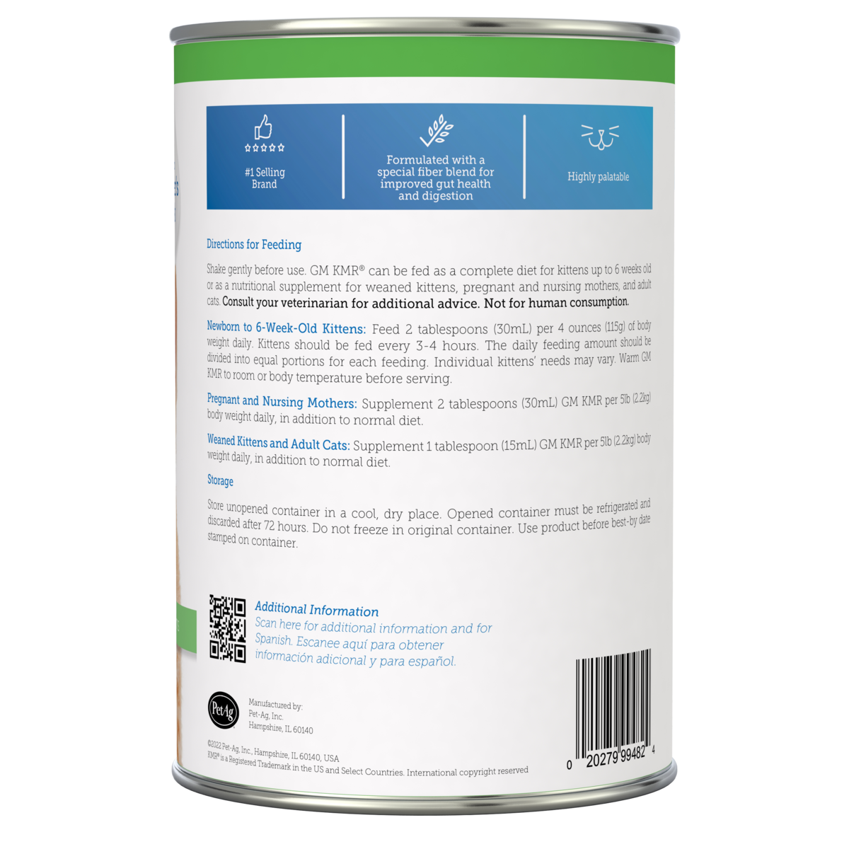 PetAg KMR Milk Replacer Liquid 11-oz, For Kittens