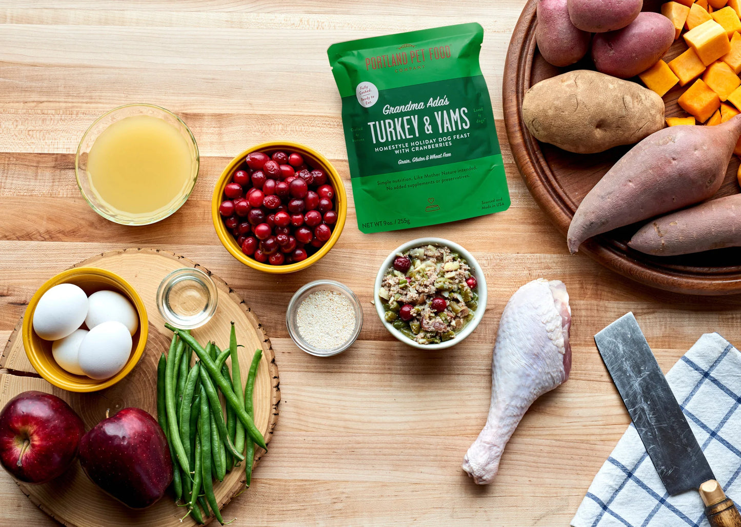 Portland Pet Food Company Grandma Ada's Turkey & Yams Holiday 9-Oz Pouch Wet Dog Food