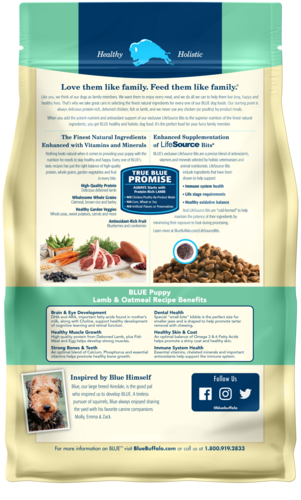 Blue Buffalo Life Protection Formula Natural Puppy Dry Dog Food, Lamb and Oatmeal, 5-lb Bag