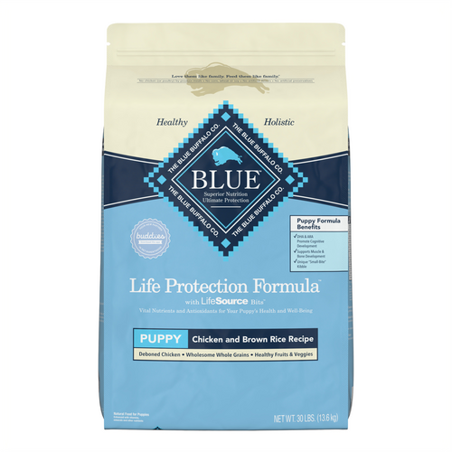 Blue life puppy food sale