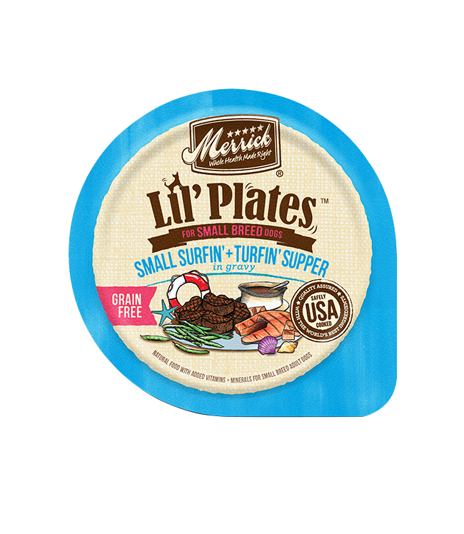 Merrick Lil' Plates Grain Free Small Surfin' + Turfin' Supper Wet Dog Food, 3.5-oz Case of 12