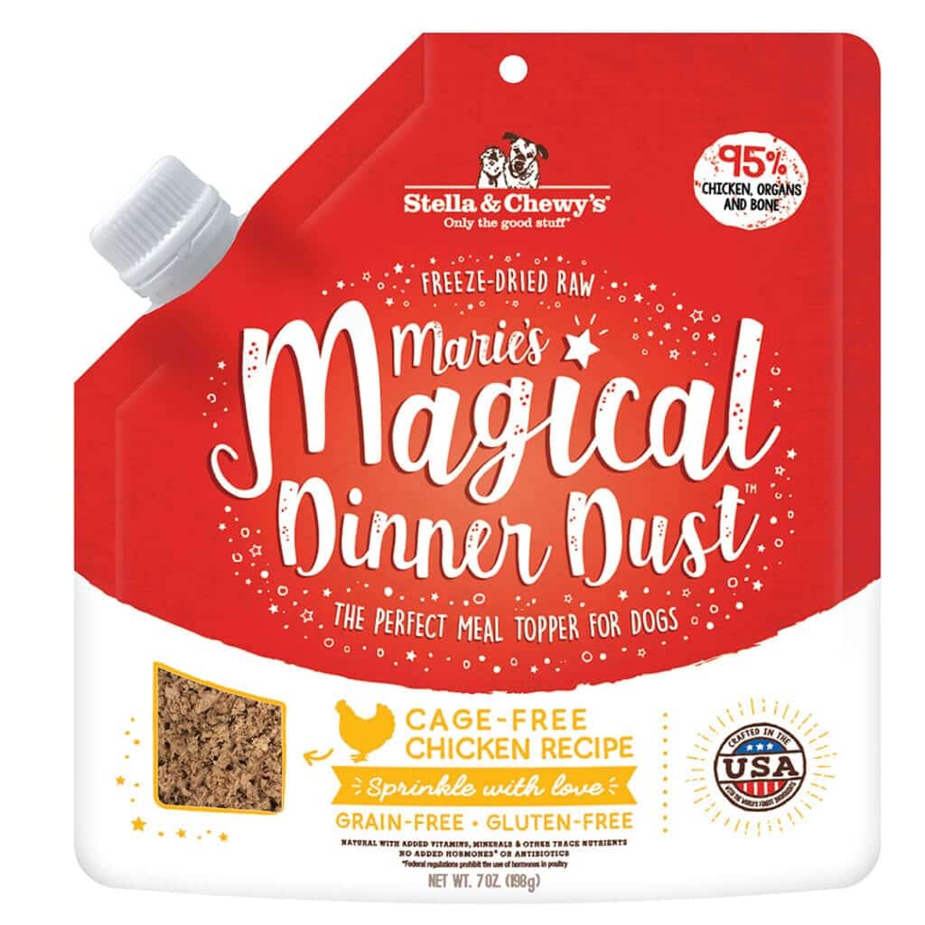 Stella & Chewy's Maries Magical Dinner Dust Cage-Free Chicken Recipe Freeze-Dried Dog Food, 7-oz Bag