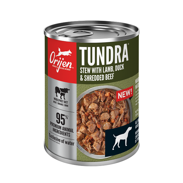 Orijen Tundra Stew Recipe With Lamb, Duck, and Shredded Beef, Wet Dog Food, 12.8-oz Case of 12