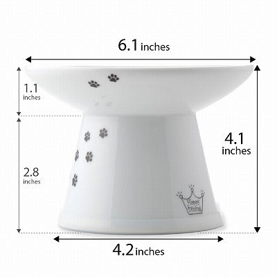 Necoichi Extra Wide Raised Cat Food Bowl