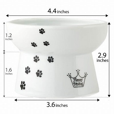 Necoichi Raised Cat Food Bowl