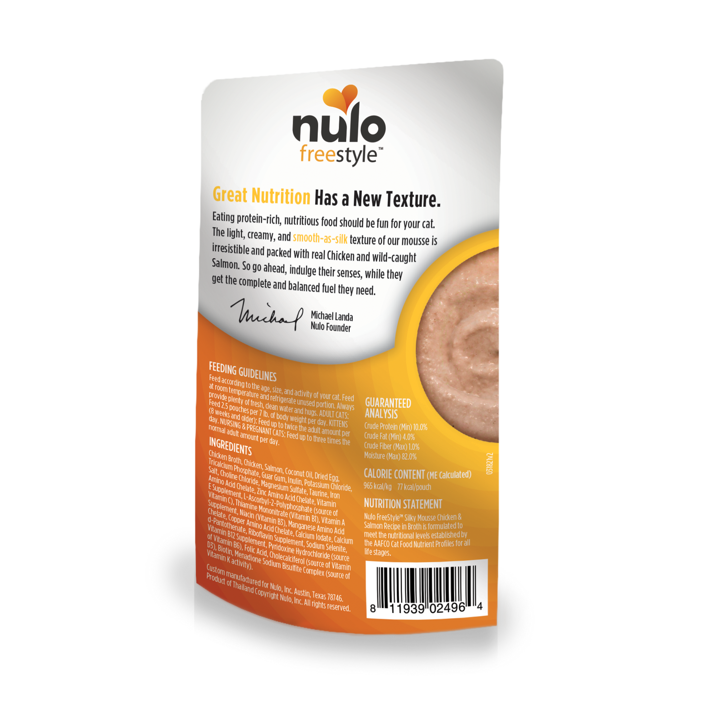 Nulo Freestyle Silky Mousse Chicken And Salmon Recipe 2.8-oz, Wet Cat Food