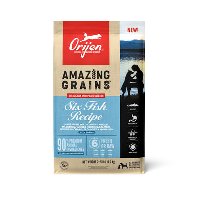 Orijen Amazing Grains Six Fish Dry Dog Food