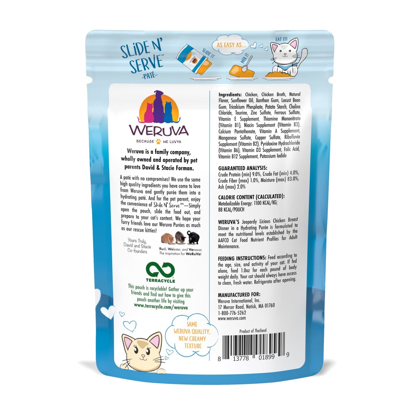 Weruva Slide N' Serve Jeopurrdy Licious Chicken Breast Dinner 2.8-oz, Wet Cat Food