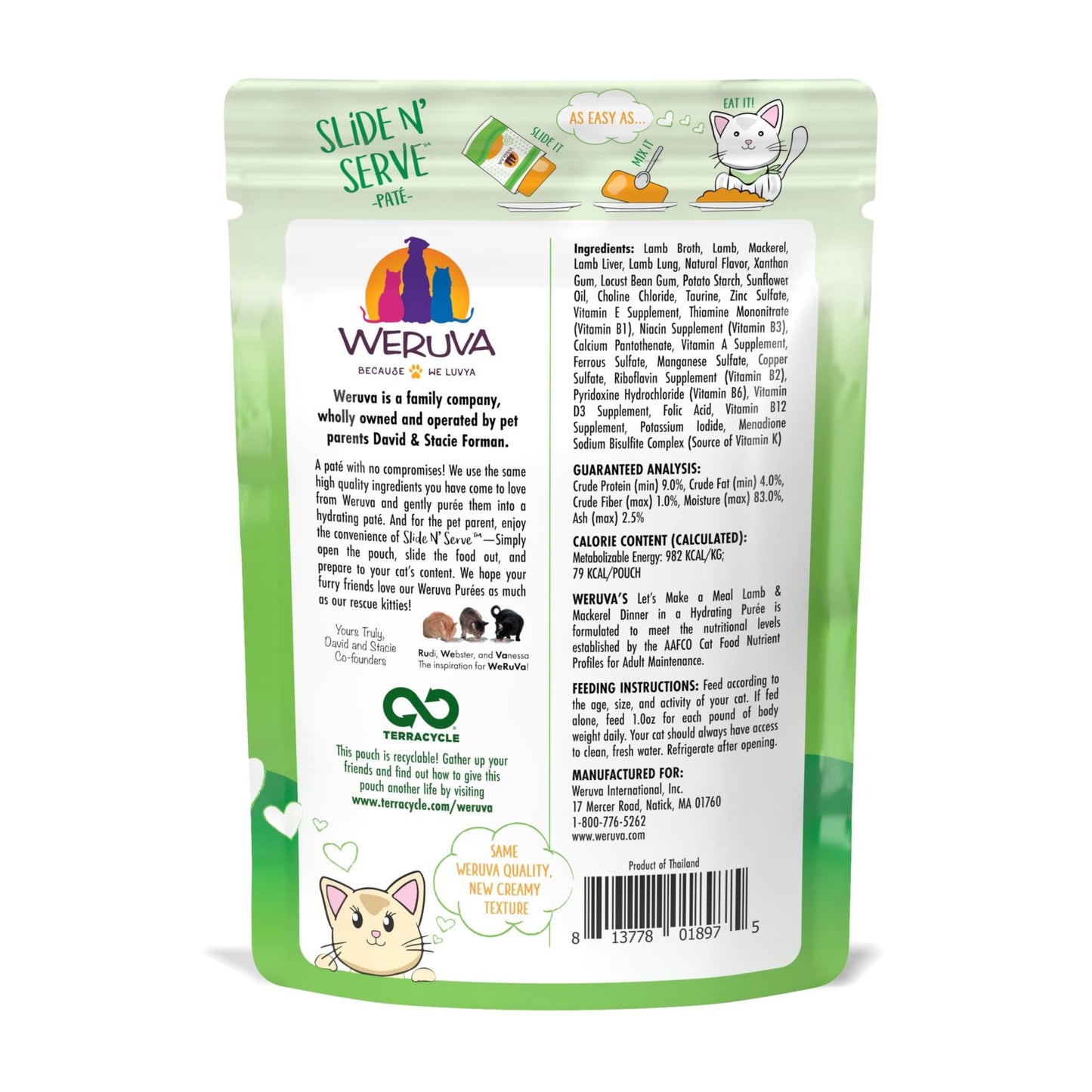 Weruva Slide N' Serve Let's Make a Meal Lamb and Mackerel Dinner 2.8-oz, Wet Cat Food