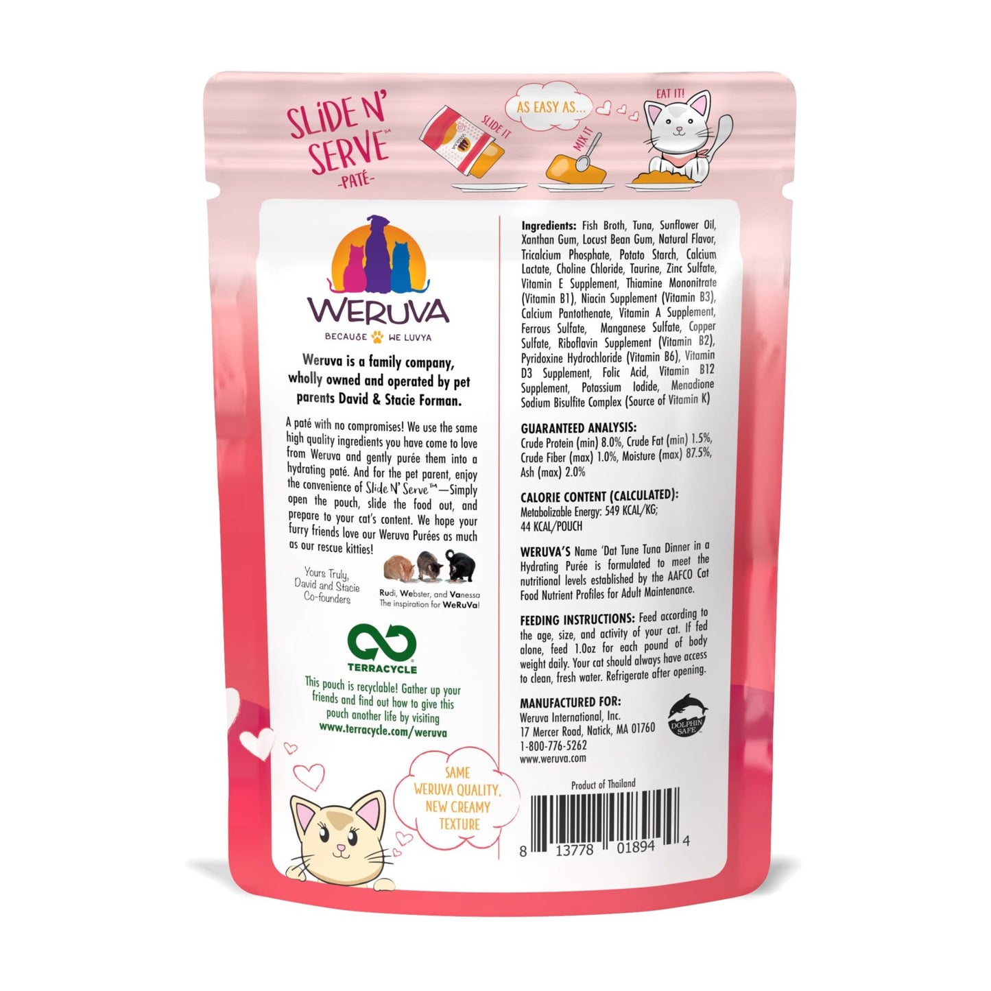 Weruva Slide N' Serve Name 'Dat Tuna, Tuna Dinner 2.8-oz, Wet Cat Food