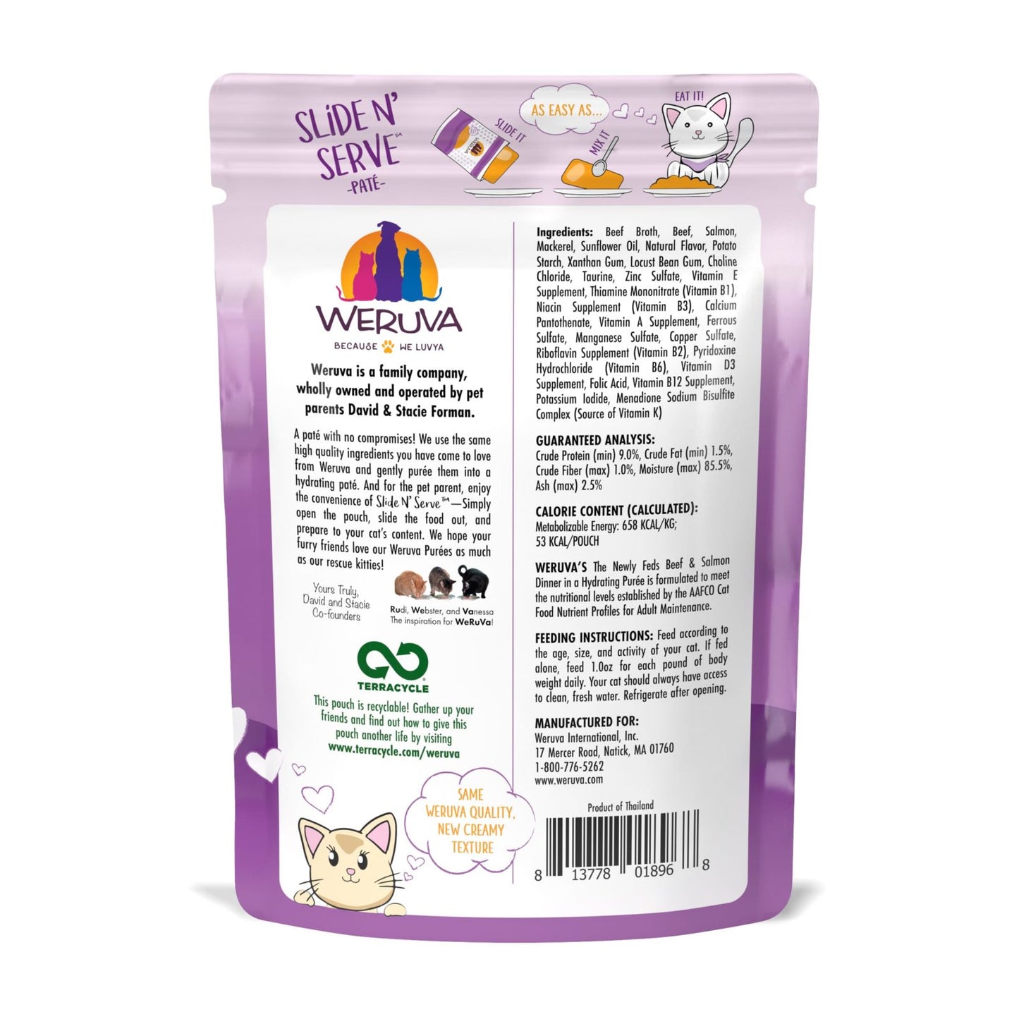 Weruva Slide N' Serve The Newly Feds Beef and Salmon Dinner 2.8-oz, Wet Cat Food