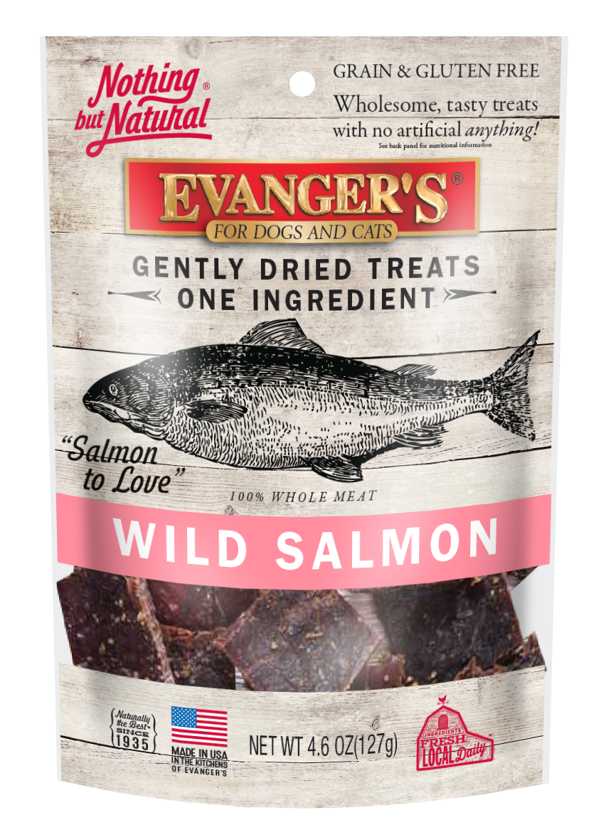 Evanger's Gently Dried Salmon Dog Treats, 4.6-oz Bag