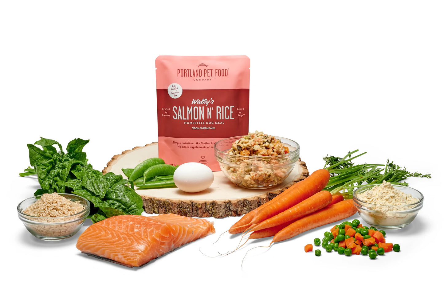 Portland Pet Food Company Wally's Salmon N' Rice Meal 9-Oz Pouch Wet Dog Food