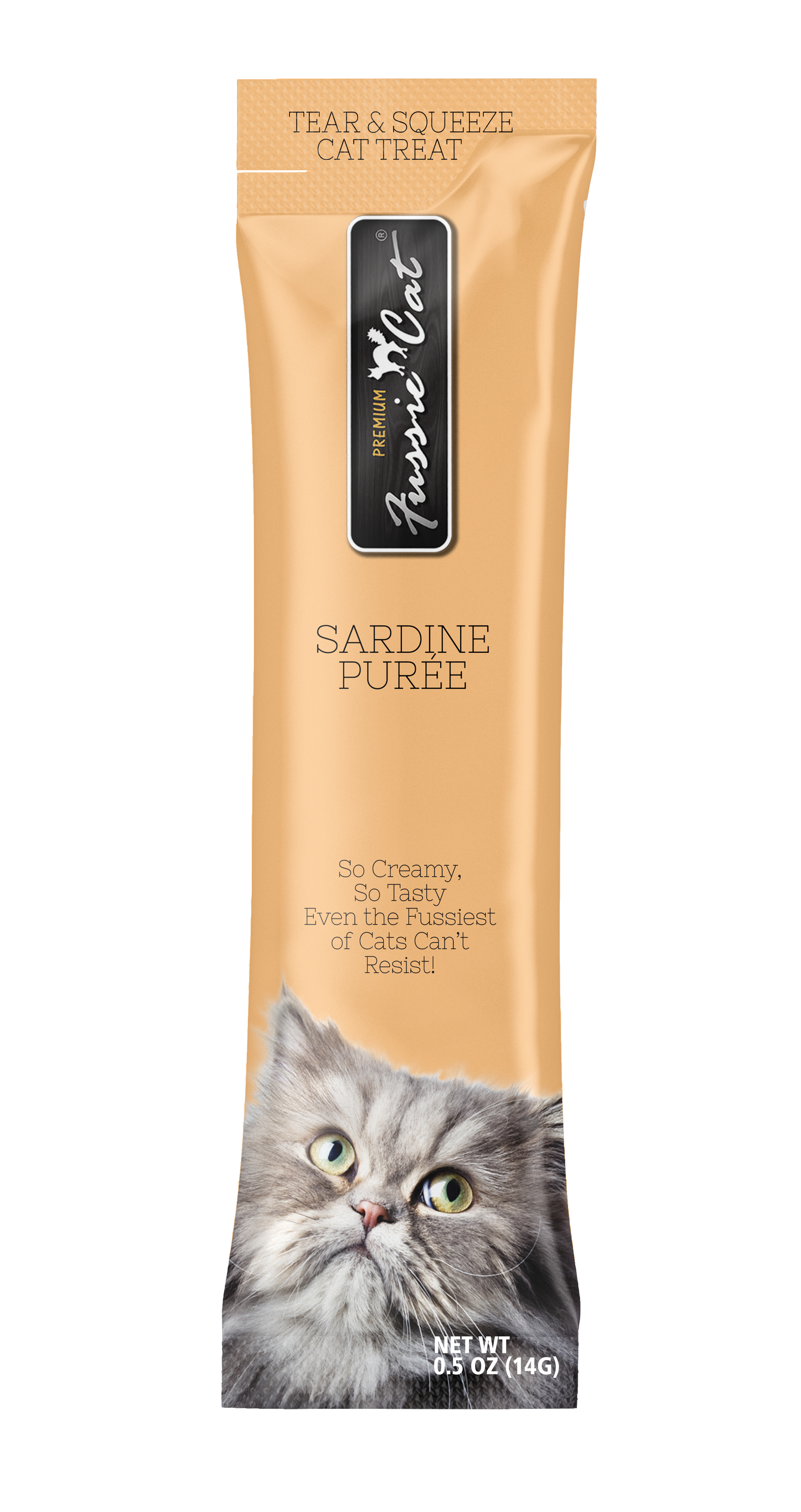 Fussie Cat Sardine Purée 0.5-oz, 4-Pack, Cat Treat