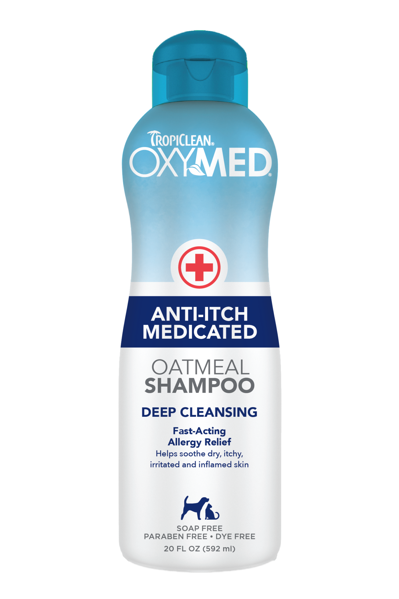 Tropiclean OxyMed Medicated Anti Itch Shampoo For Dogs And Cats, 20-oz