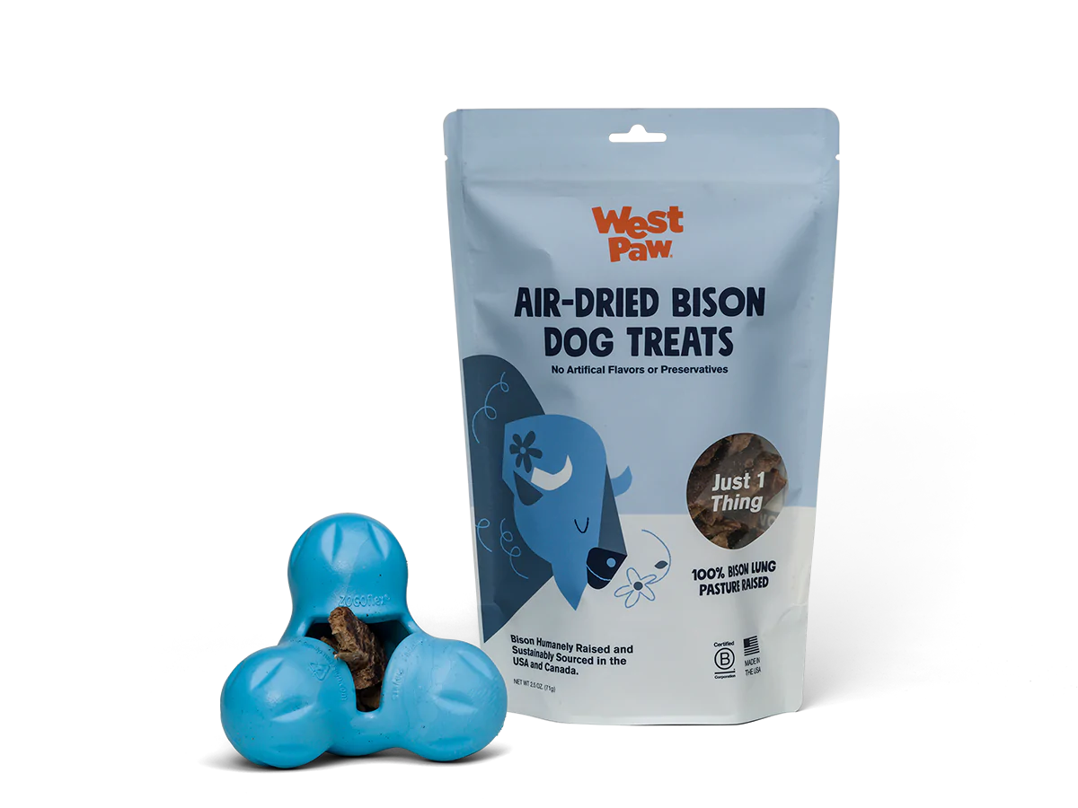 West Paw Air-Dried Bison Lung 2.5-oz, Dog Treat