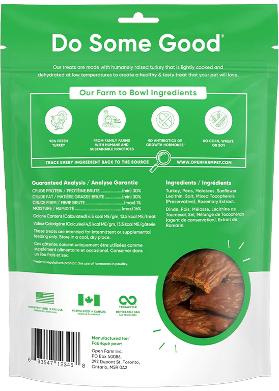 Open Farm Dehydrated Dog Treats, Turkey Recipe, 4.5-oz