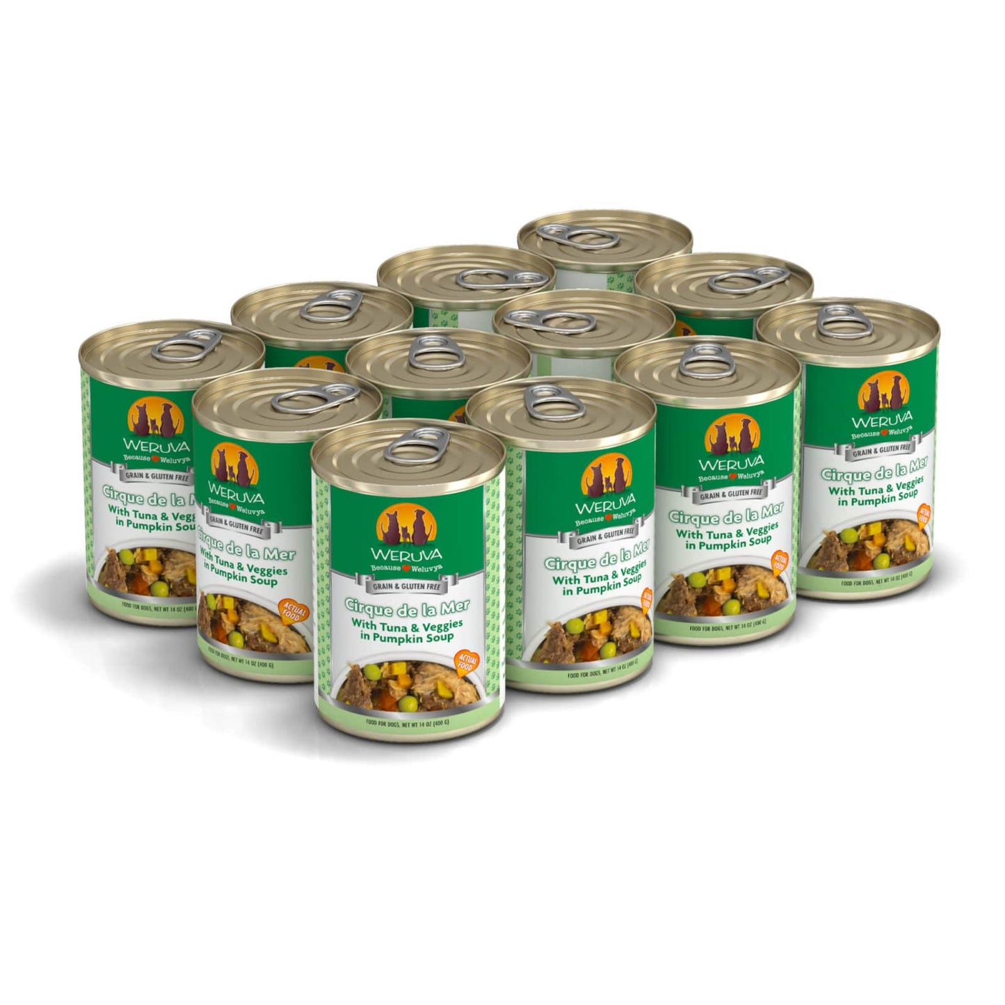 Weruva Cirque de la Mer With Tuna and Veggies in Pumpkin Soup, Wet Dog Food, 14-oz Case of 12