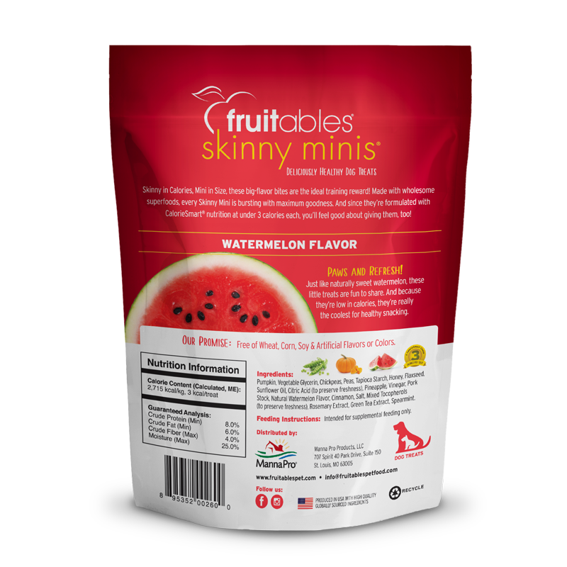Fruitables Skinny Minis Watermelon 5-oz, Dog Treat