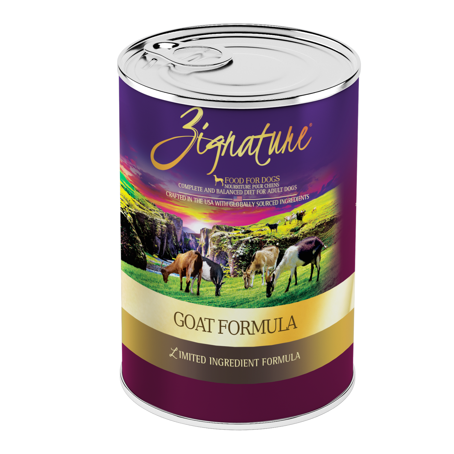 Zignature® Goat Formula, Wet Dog Food, 13-oz Case of 12
