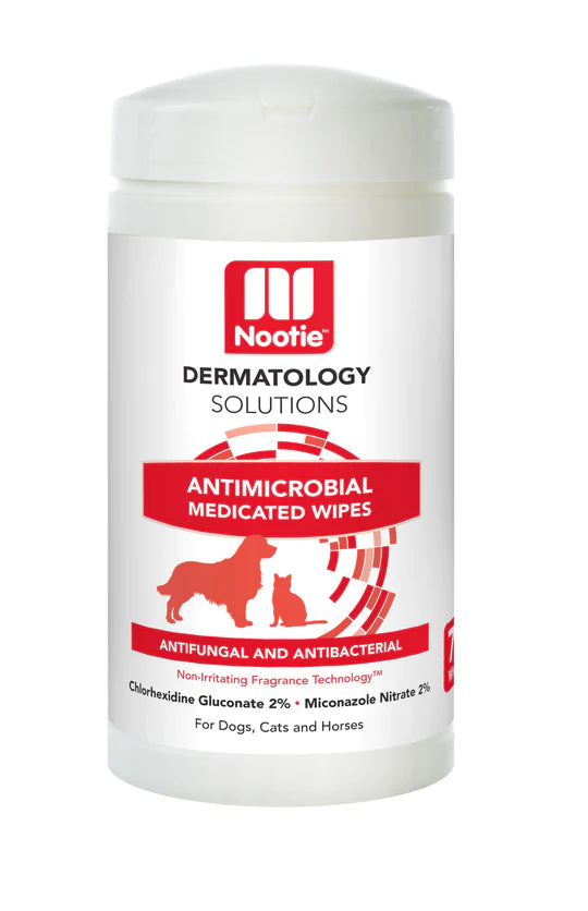 Nootie Anti-Microbial Medicated Wipes For Pets, 70-ct