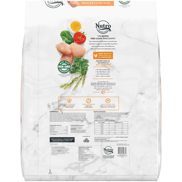 NUTRO NATURAL CHOICE Adult Dry Dog Food, Chicken & Brown Rice Recipe