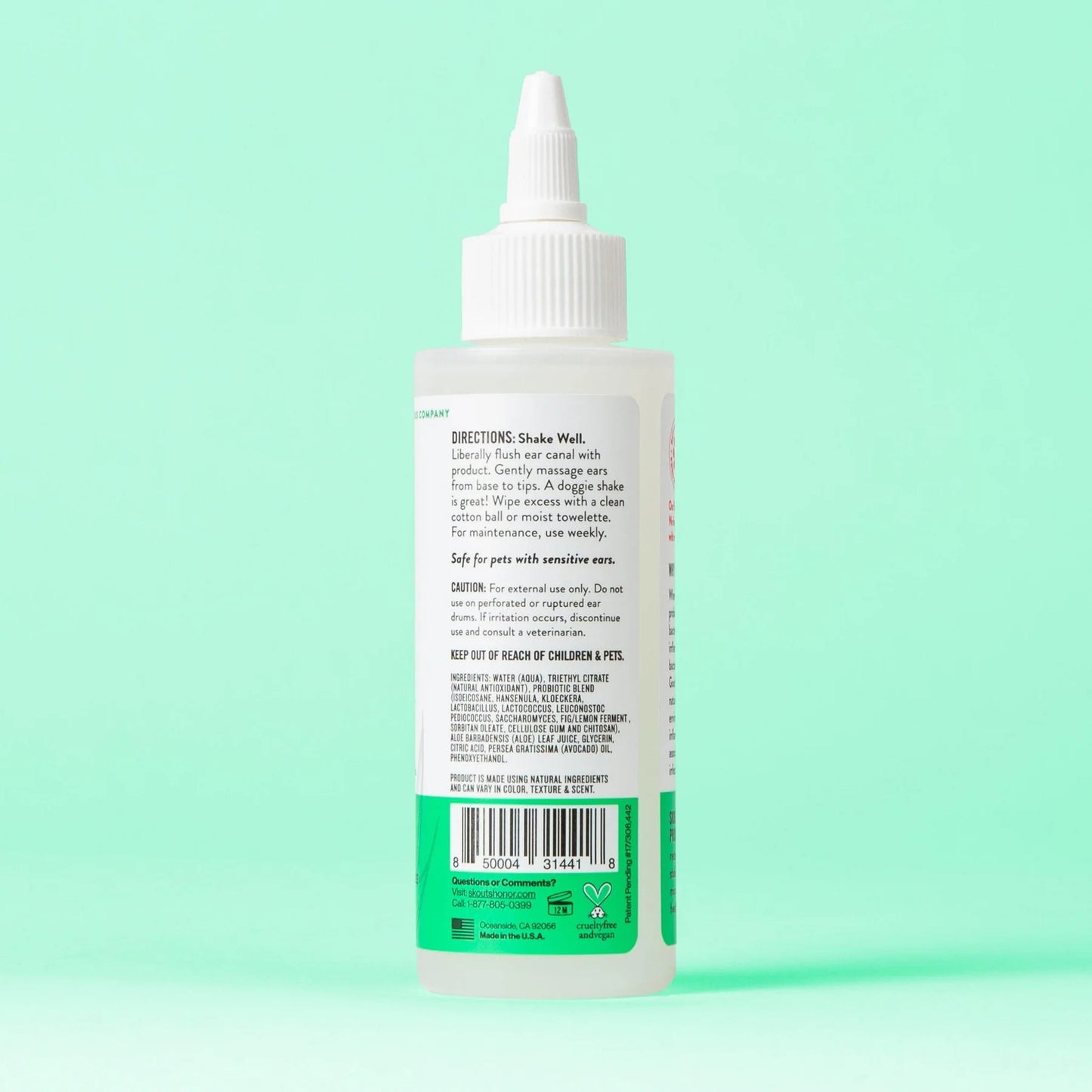 Skout's Honor Probiotic Ear Cleaner 4-oz Bottle, For Dogs & Cats